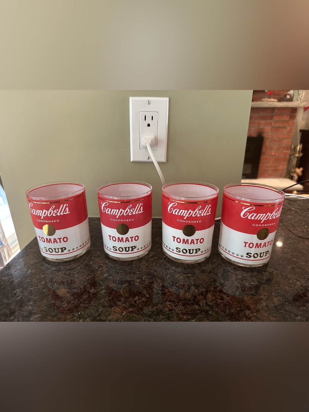 Campbell's Red Tomato Soup Can Glasses Set - 4 Pieces